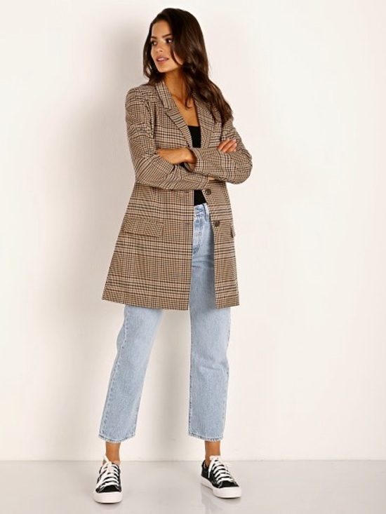 BB Dakota Jackets & Blazers - BB Dakota Check This Out Jacket Brown